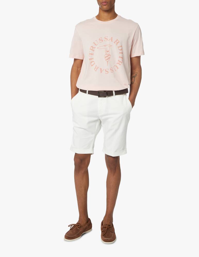 rinascente Trussardi Bermuda chino gabardina - bianco