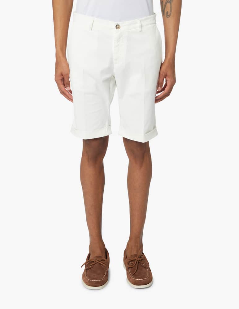 Trussardi Gabardine chino short - white - picture 2 Trussardi Gabardine chino short - white - picture 2