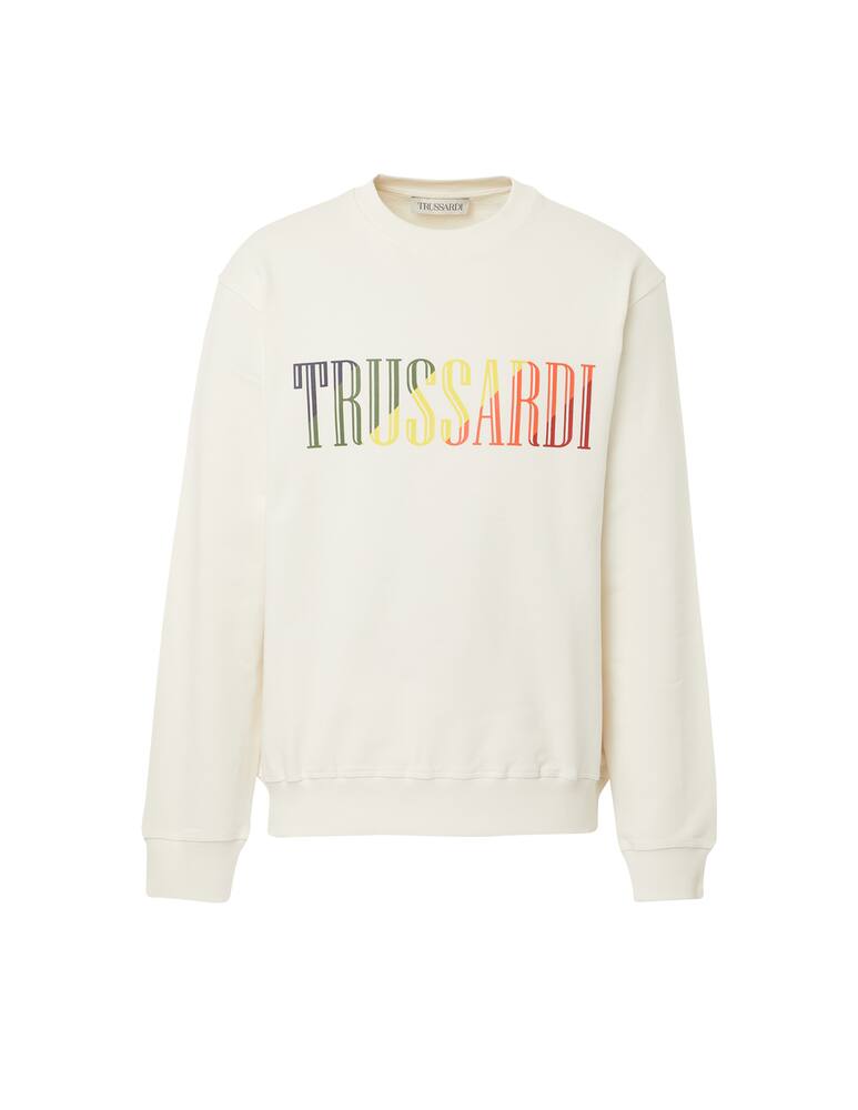 rinascente Trussardi Felpa girocollo scritta color - bianco