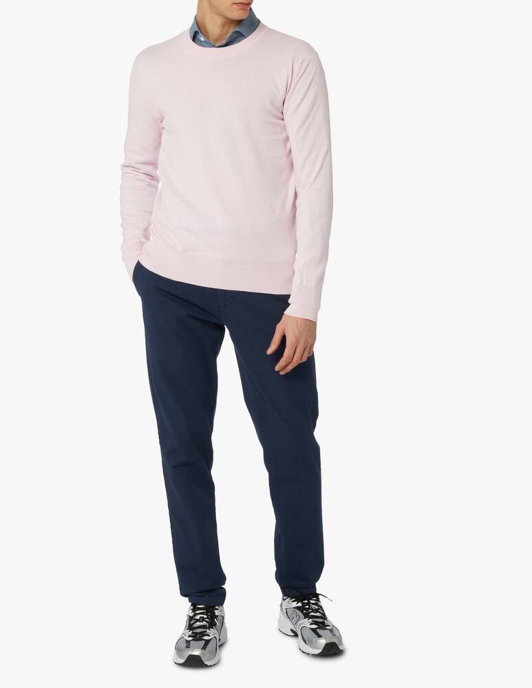 rinascente Trussardi Cotton basic roundneck sweater - pink