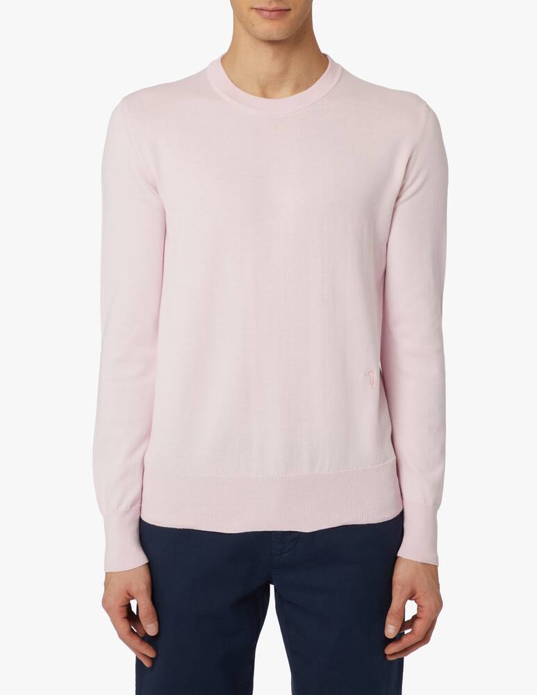 rinascente Trussardi Cotton basic roundneck sweater - pink