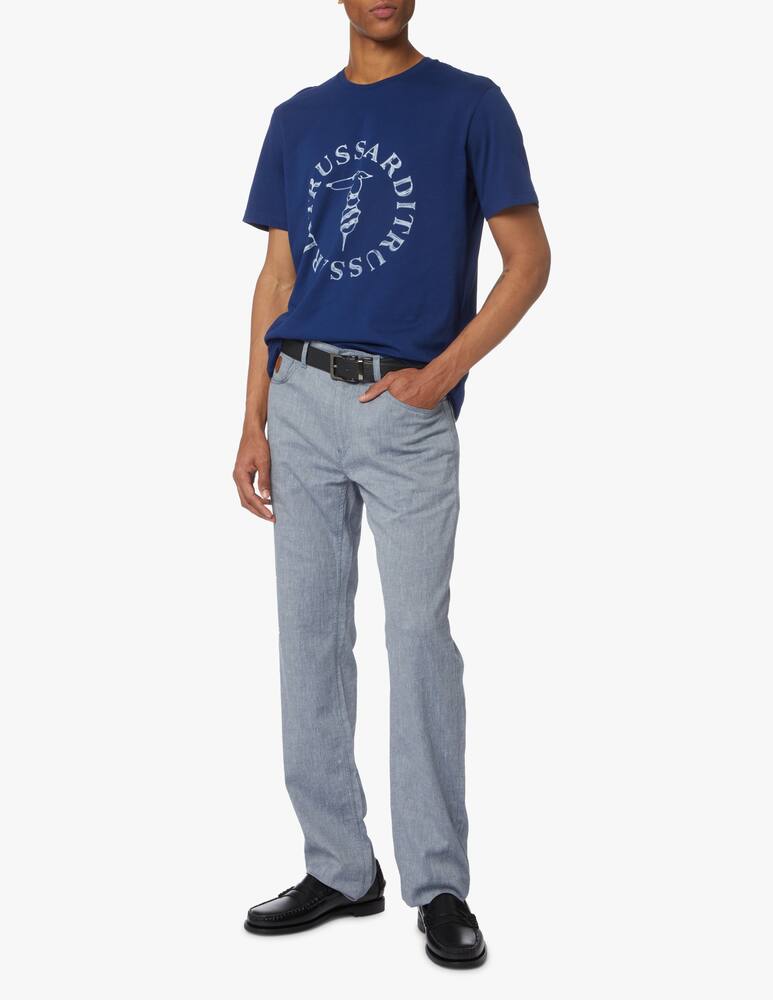 rinascente Trussardi Maglietta girocollo levriero circle - blu