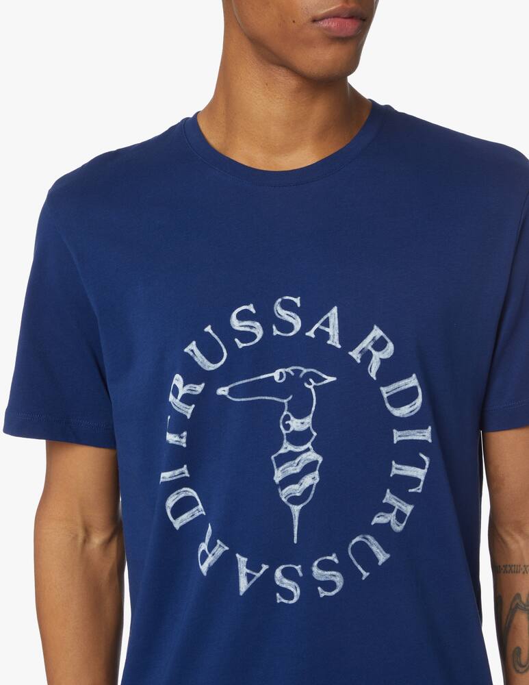 rinascente Trussardi Maglietta girocollo levriero circle - blu