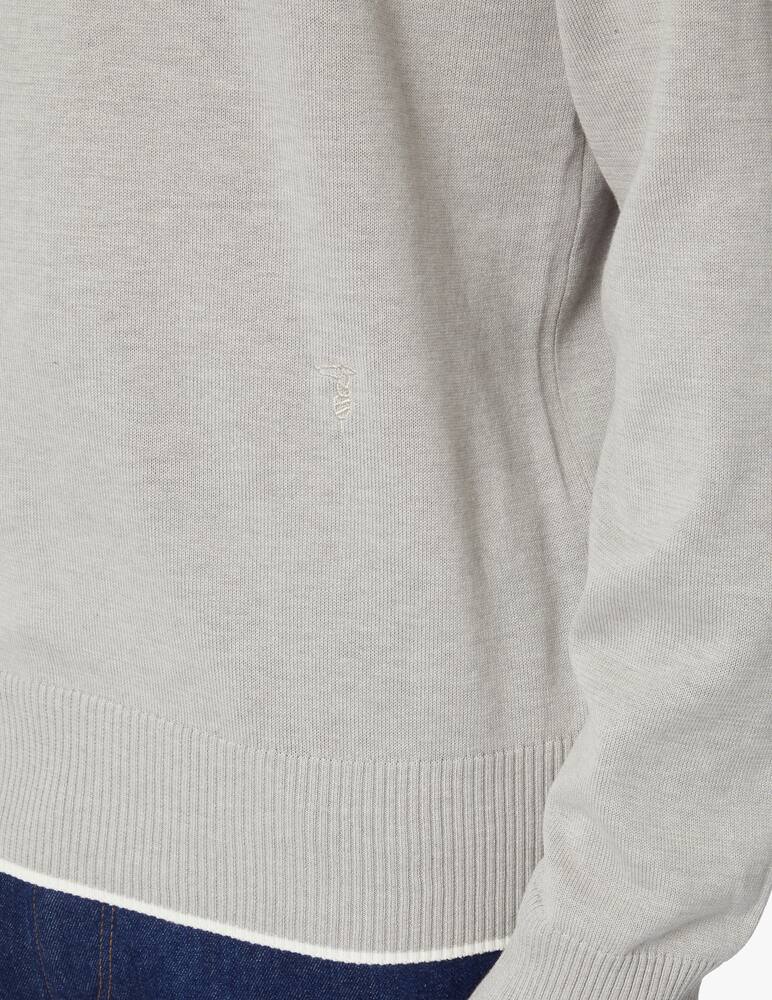 rinascente Trussardi Cotton silk roundneck sweater - grey