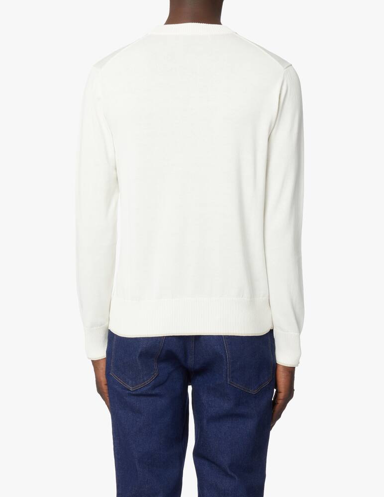 rinascente Trussardi Maglione girocollo in cotone e seta - bianco