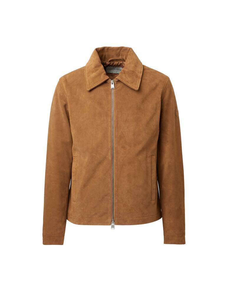 rinascente Trussardi Suede shirt collar jacket - brown