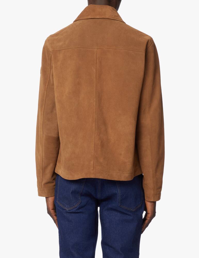 rinascente Trussardi Suede shirt collar jacket - brown