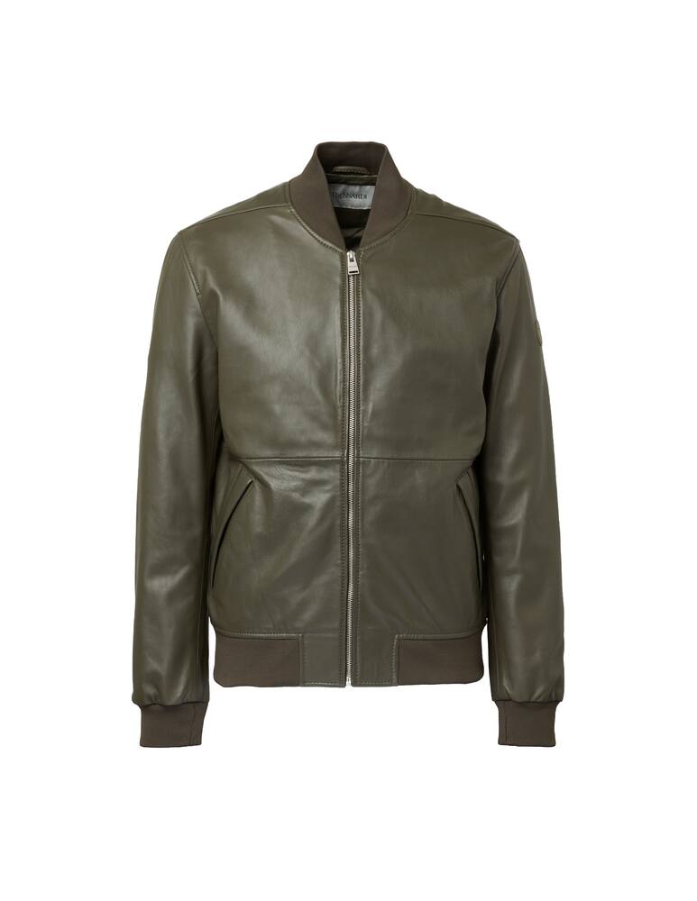 rinascente Trussardi Leather bomber jacket - green