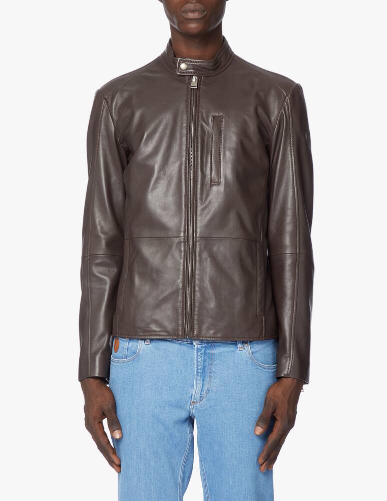 Trussardi Giacca biker pelle - marrone - immagine 1 Trussardi Giacca biker pelle - marrone - immagine 1