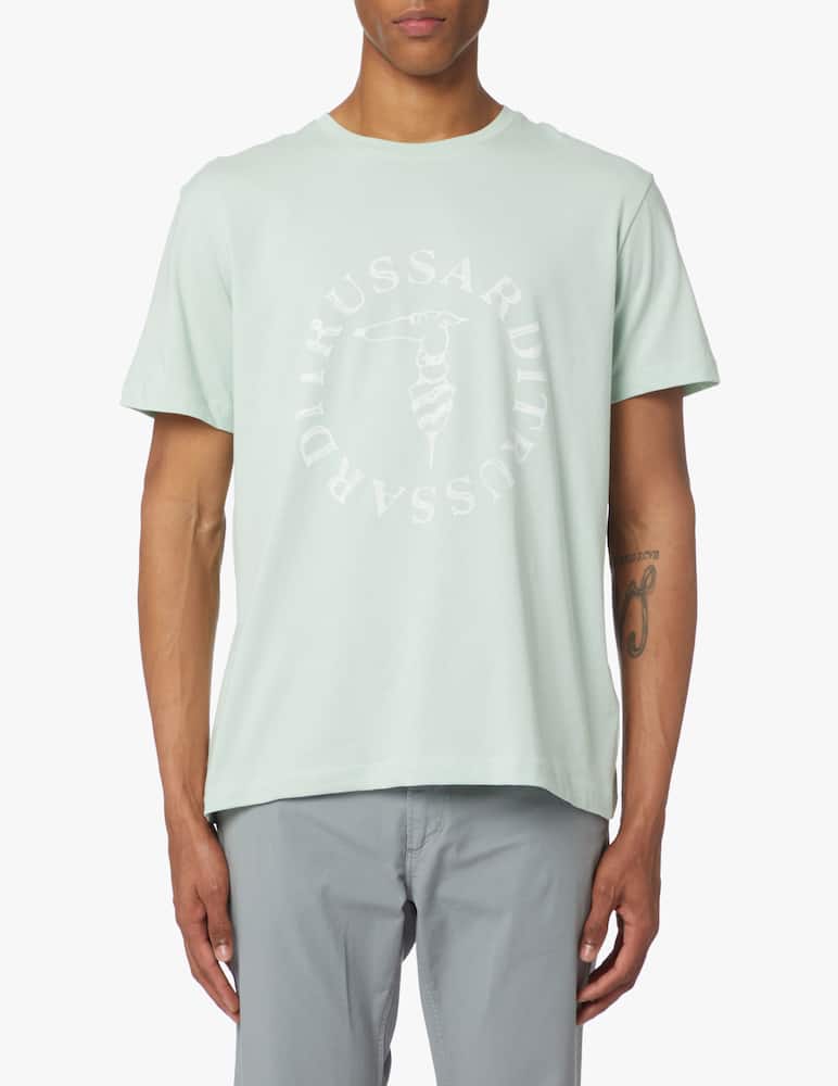 Trussardi Circle greyhound t-shirt - green - picture 1 Trussardi Circle greyhound t-shirt - green - picture 1