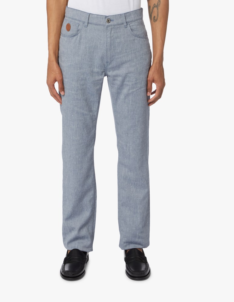rinascente Trussardi Linen mix 5pocket pant - light blue