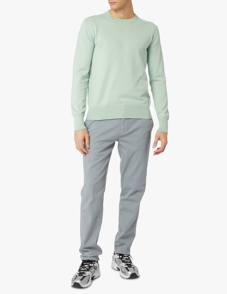 rinascente Trussardi Cotton basic roundneck sweater - green