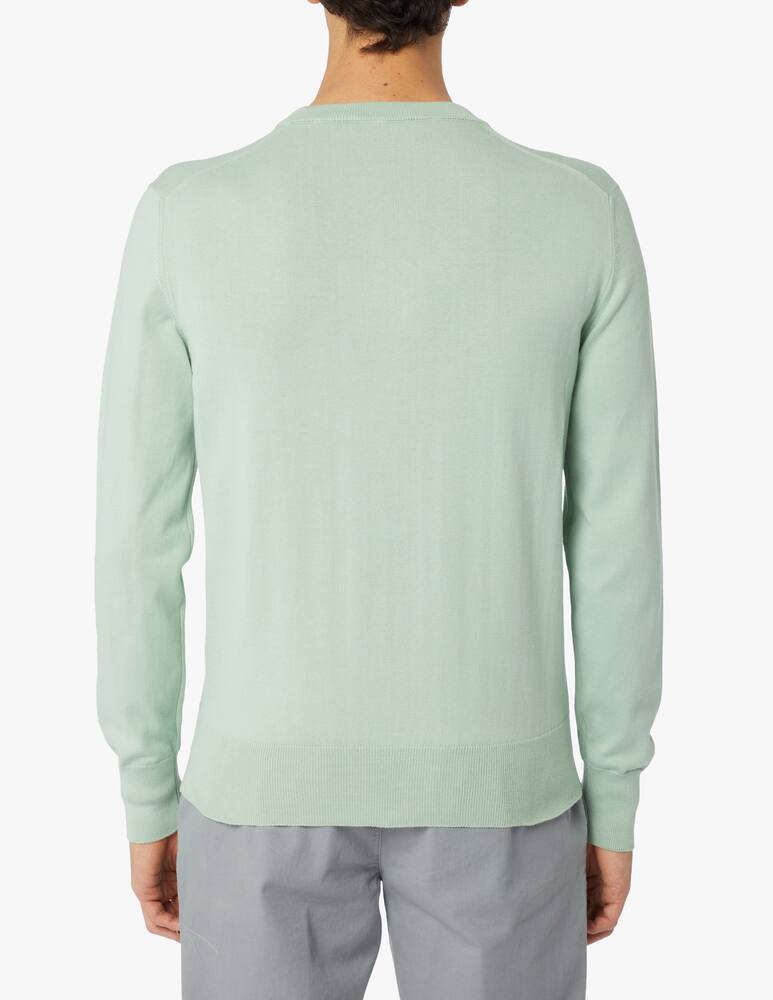 rinascente Trussardi Cotton basic roundneck sweater - green