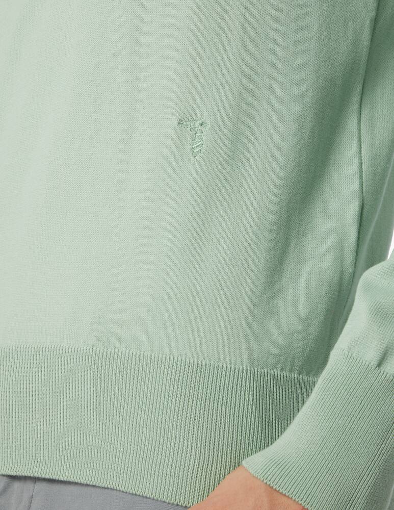rinascente Trussardi Cotton basic roundneck sweater - green