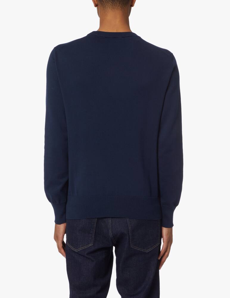 rinascente Trussardi Cotton basic roundneck sweater - blue