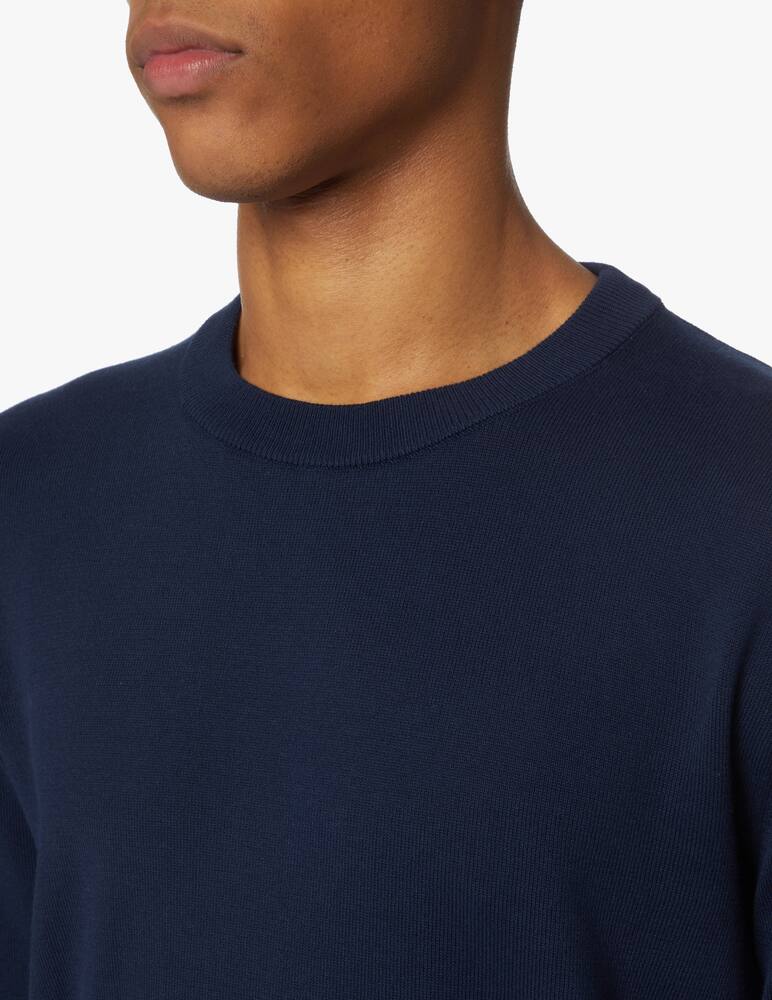 Trussardi Cotton basic roundneck sweater - blue - picture 5 Trussardi Cotton basic roundneck sweater - blue - picture 5