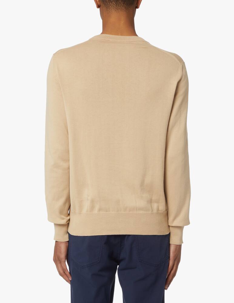 rinascente Trussardi Cotton basic roundneck sweater - beige