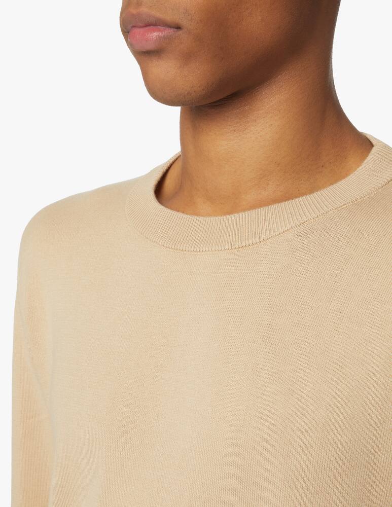 rinascente Trussardi Cotton basic roundneck sweater - beige