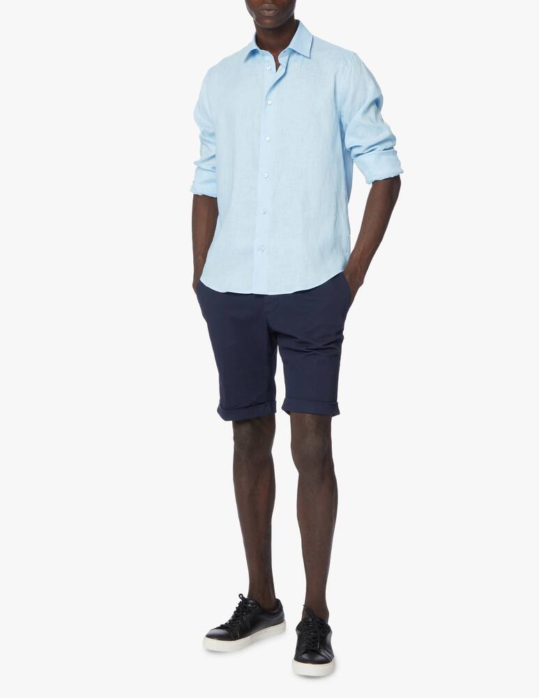 rinascente Trussardi Camicia manica lunga in lino - azzurro