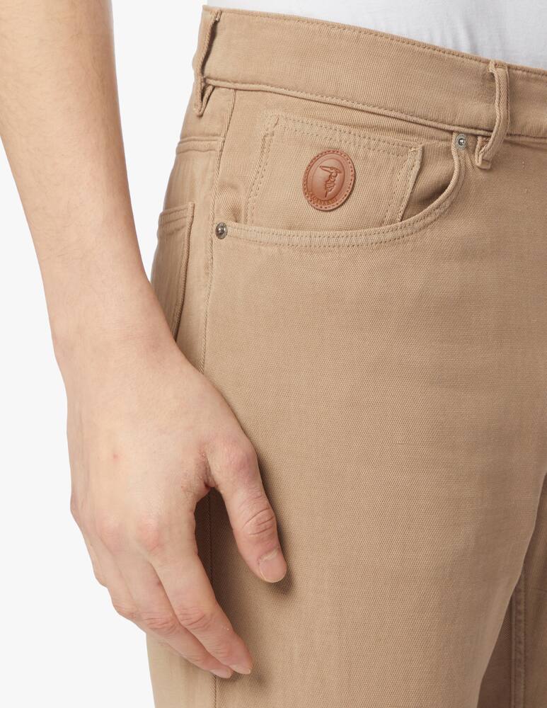rinascente Trussardi Linen tencel mix 5pocket pant - brown