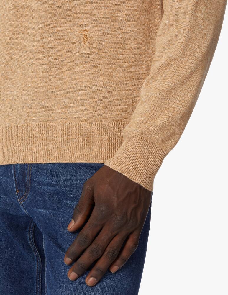 Trussardi Maglione girocollo misto lino - beige - immagine 5 Trussardi Maglione girocollo misto lino - beige - immagine 5