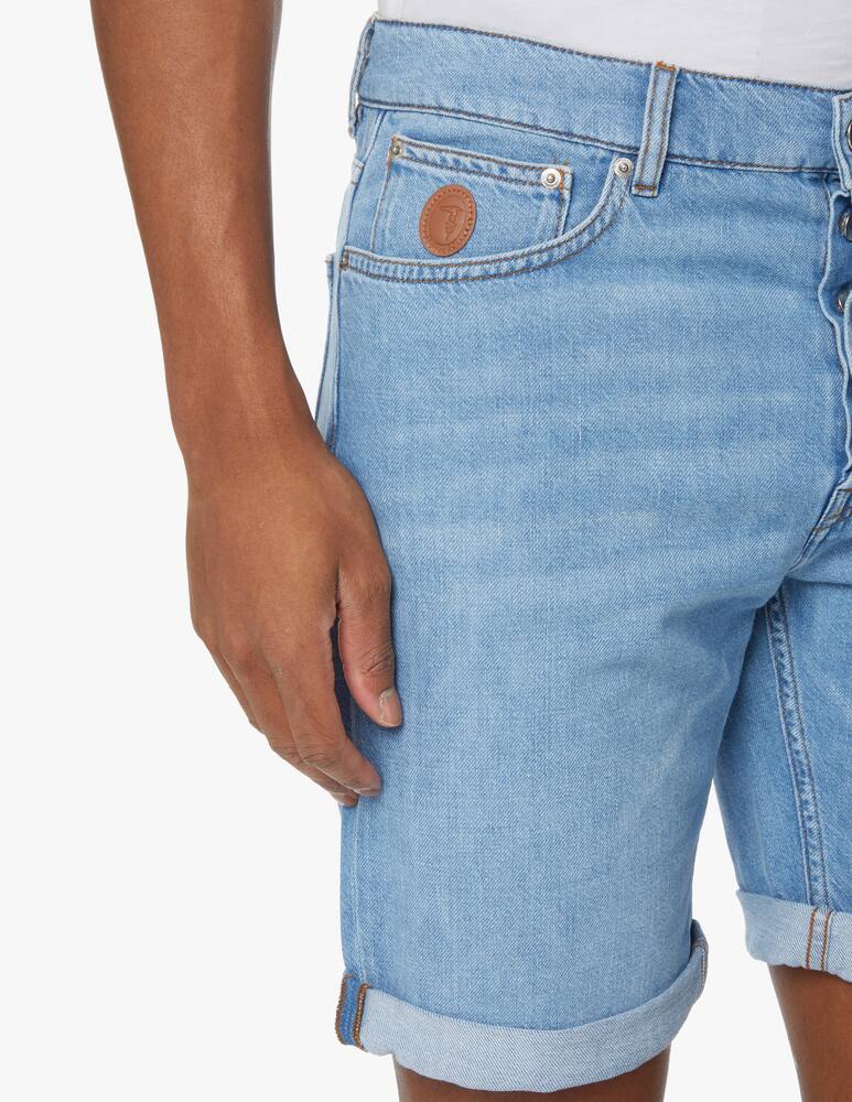 rinascente Trussardi Cotton linen denim short - blue