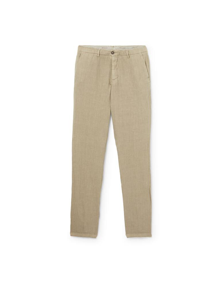 rinascente Trussardi Pantaloni chino aviator in lino - beige