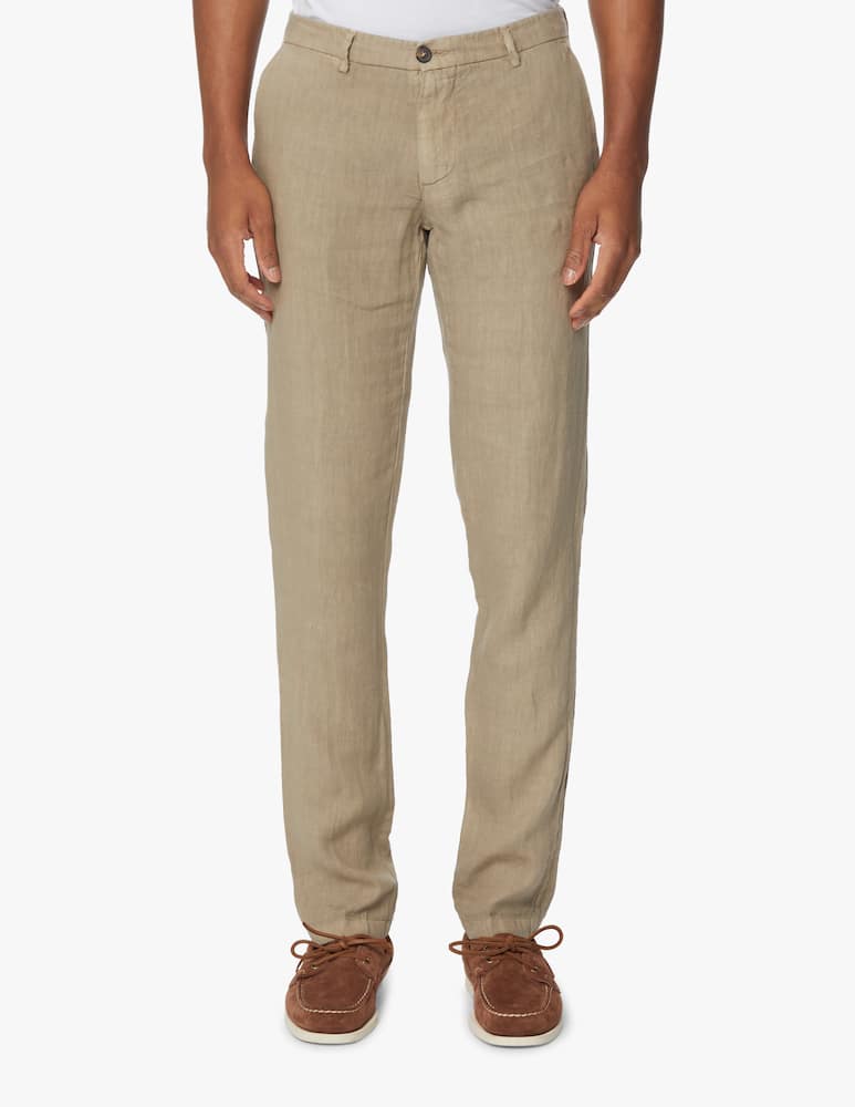 rinascente Trussardi Pantaloni chino aviator in lino - beige
