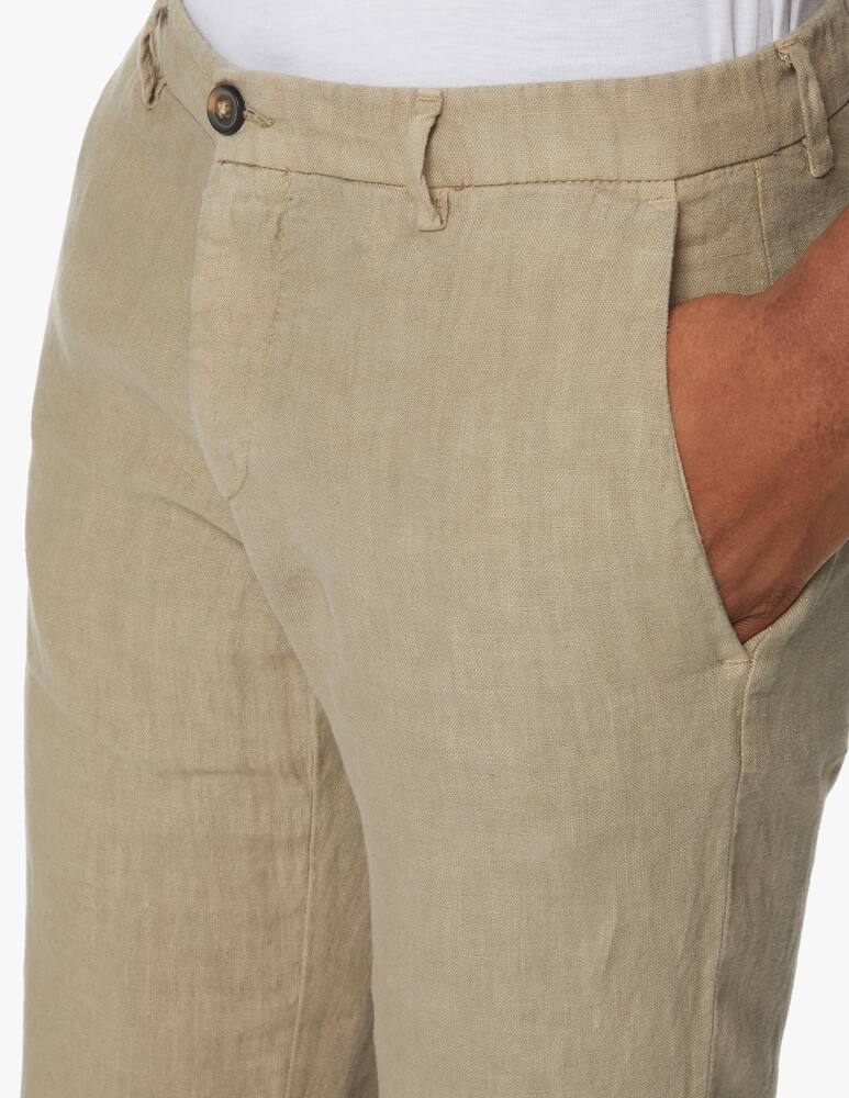 rinascente Trussardi Pantaloni chino aviator in lino - beige