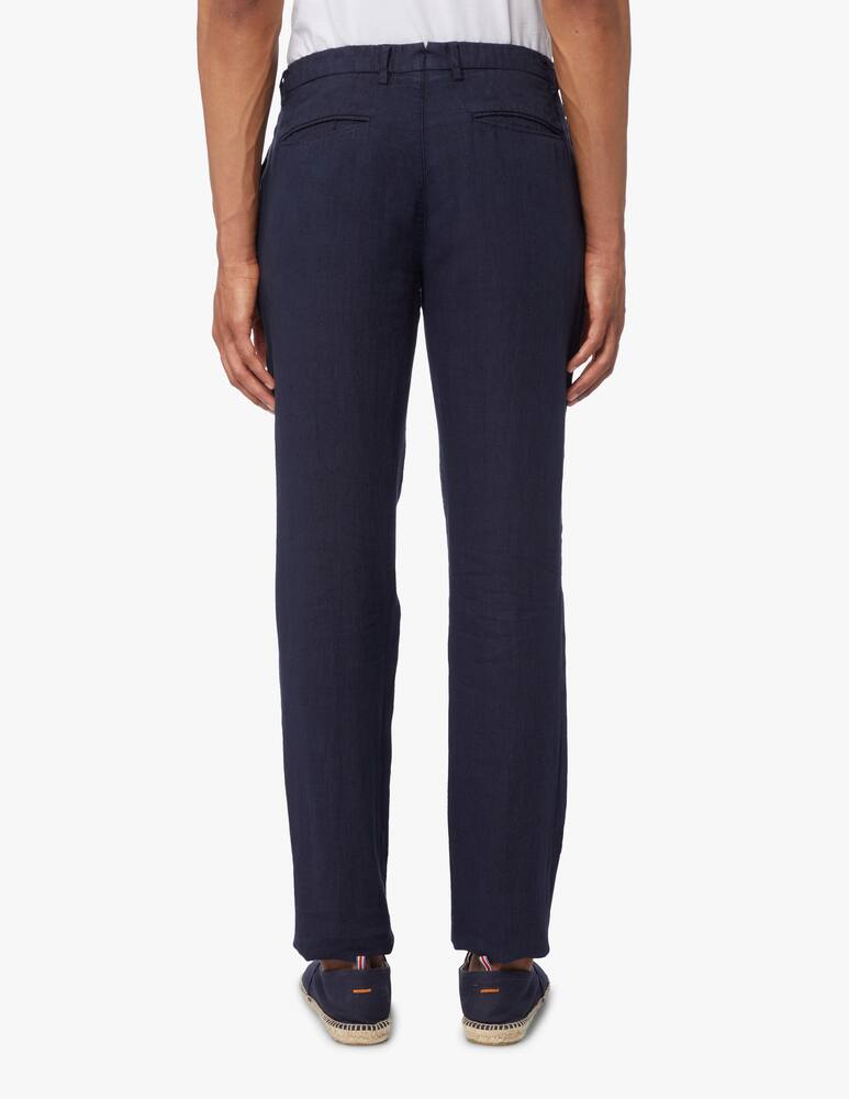 rinascente Trussardi Pantaloni chino aviator in lino - blu