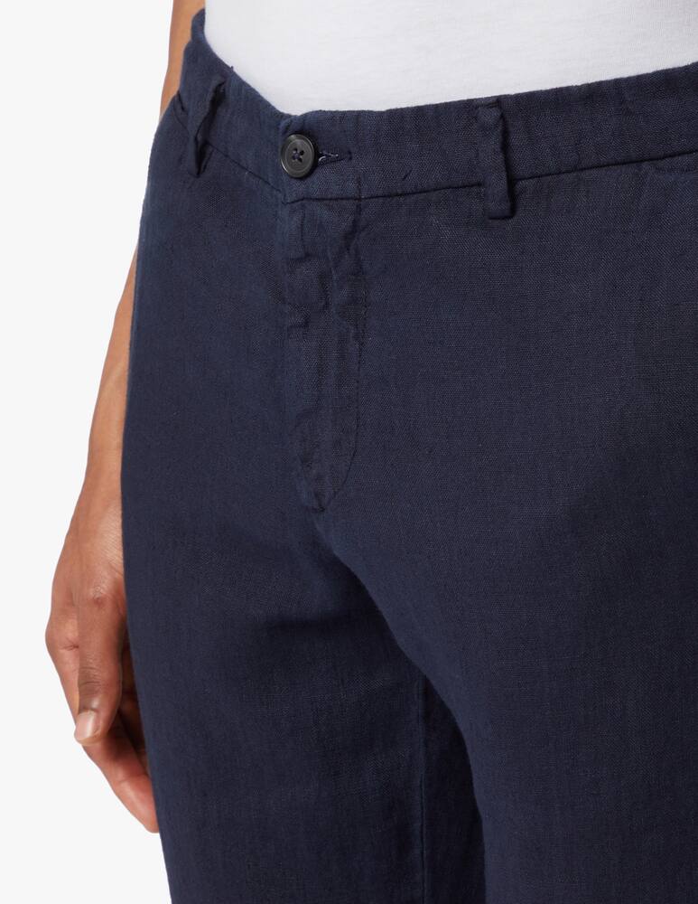 rinascente Trussardi Pantaloni chino aviator in lino - blu