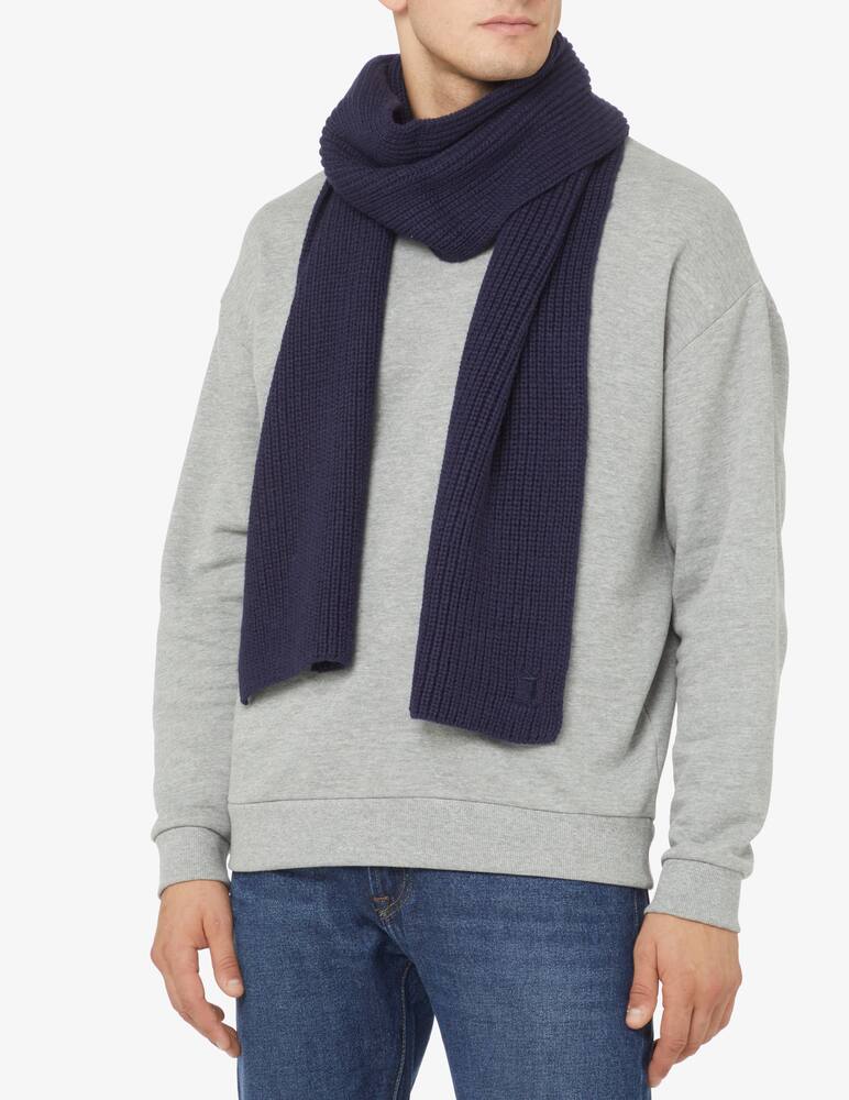 rinascente Trussardi Scarf with embroided logo- navy - Blue