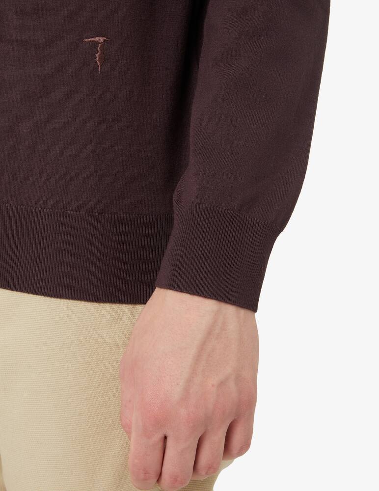 rinascente Trussardi Viscose crewneck jumper - burgundy
