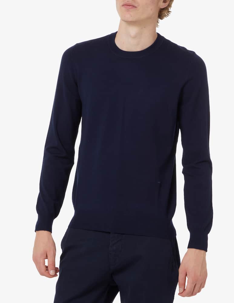 Trussardi Viscose crewneck jumper - navy - picture 1 Trussardi Viscose crewneck jumper - navy - picture 1