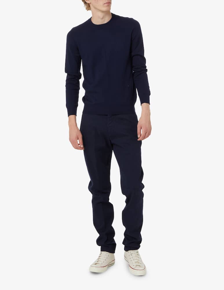 Trussardi Viscose crewneck jumper - navy - picture 2 Trussardi Viscose crewneck jumper - navy - picture 2