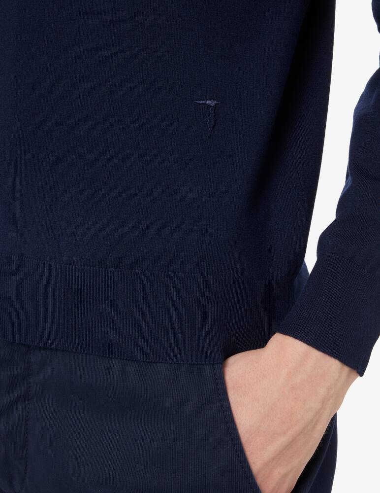 Trussardi Viscose crewneck jumper - navy - picture 4 Trussardi Viscose crewneck jumper - navy - picture 4