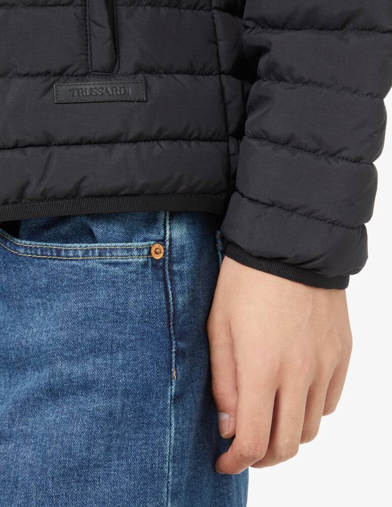 rinascente Trussardi 100 grams hooded jacket - black