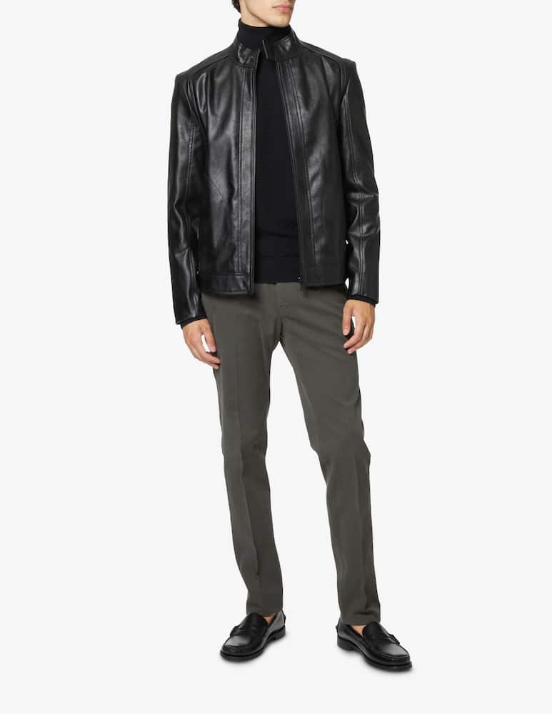 rinascente Trussardi Eco-leather biker jacket - Black