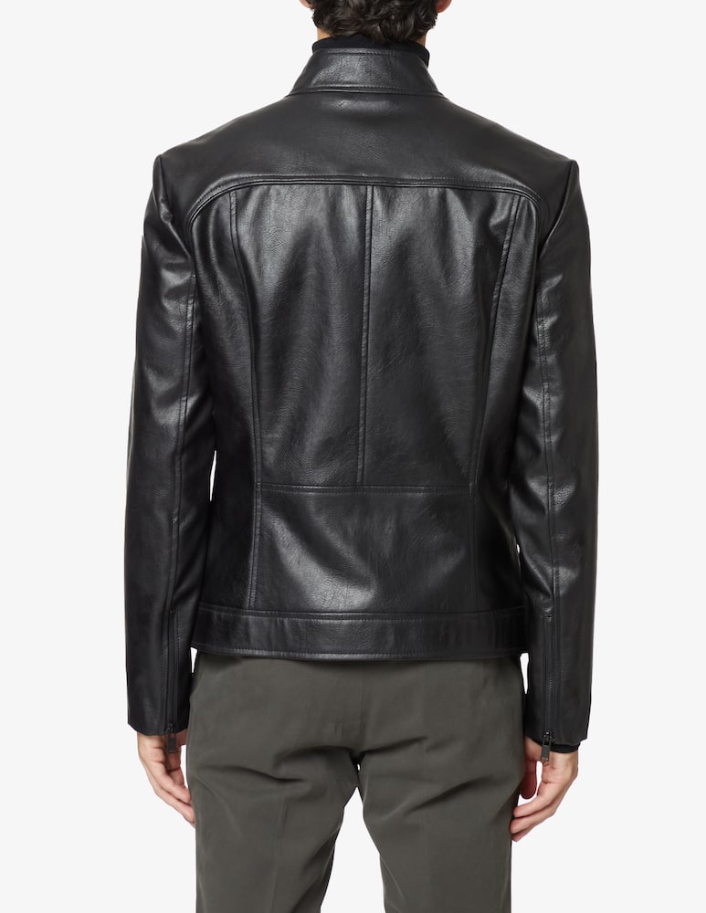 rinascente Trussardi Eco-leather biker jacket - Black