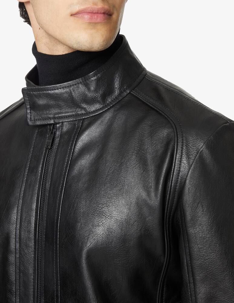 rinascente Trussardi Eco-leather biker jacket - Black