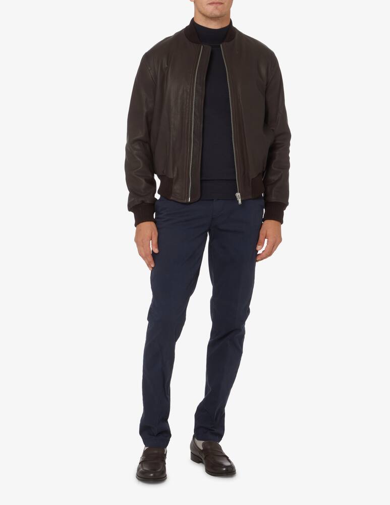 rinascente Trussardi Leather bomber jacket - Brown