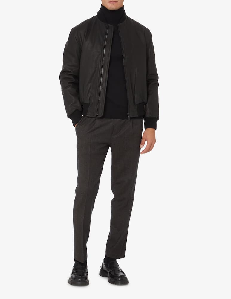 rinascente Trussardi Bomber in pelle - nero