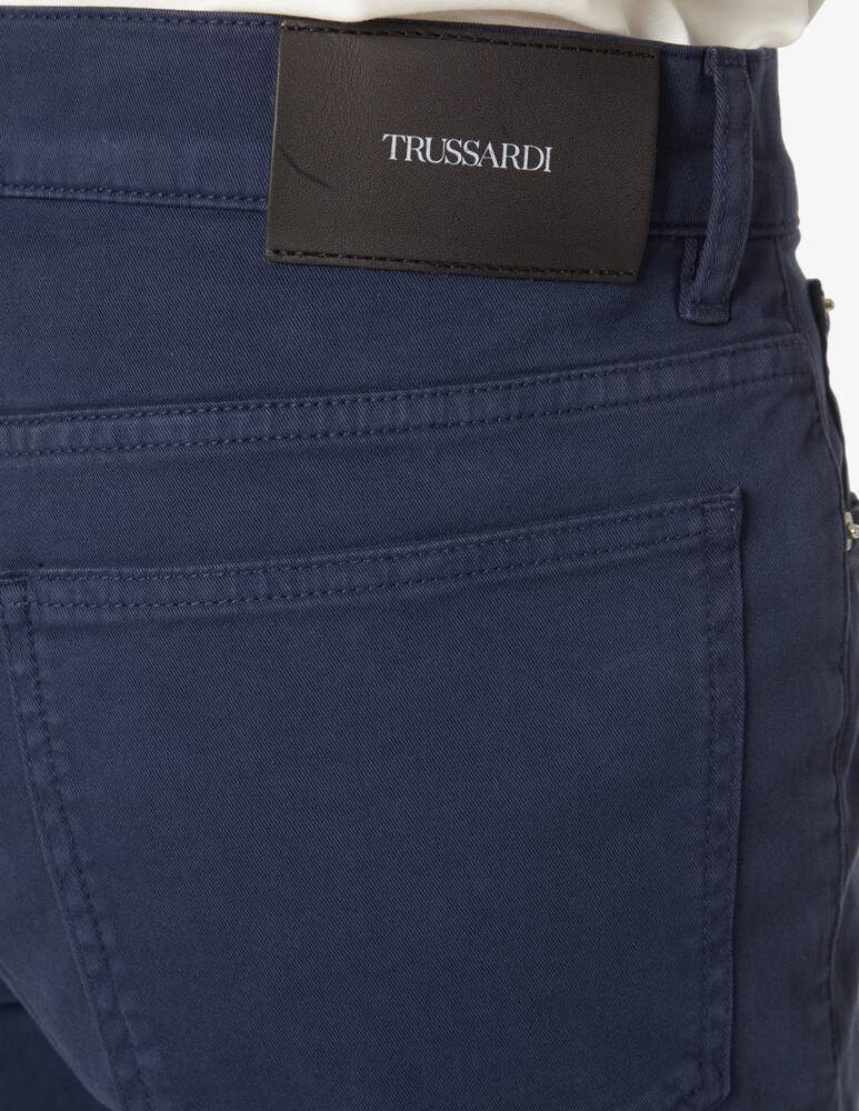 rinascente Trussardi 5 pockets gabardina trousers - navy