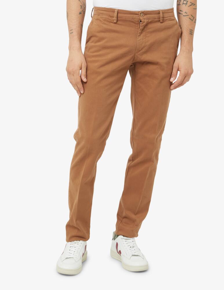 rinascente Trussardi Chino aviator gabardina trousers - camel