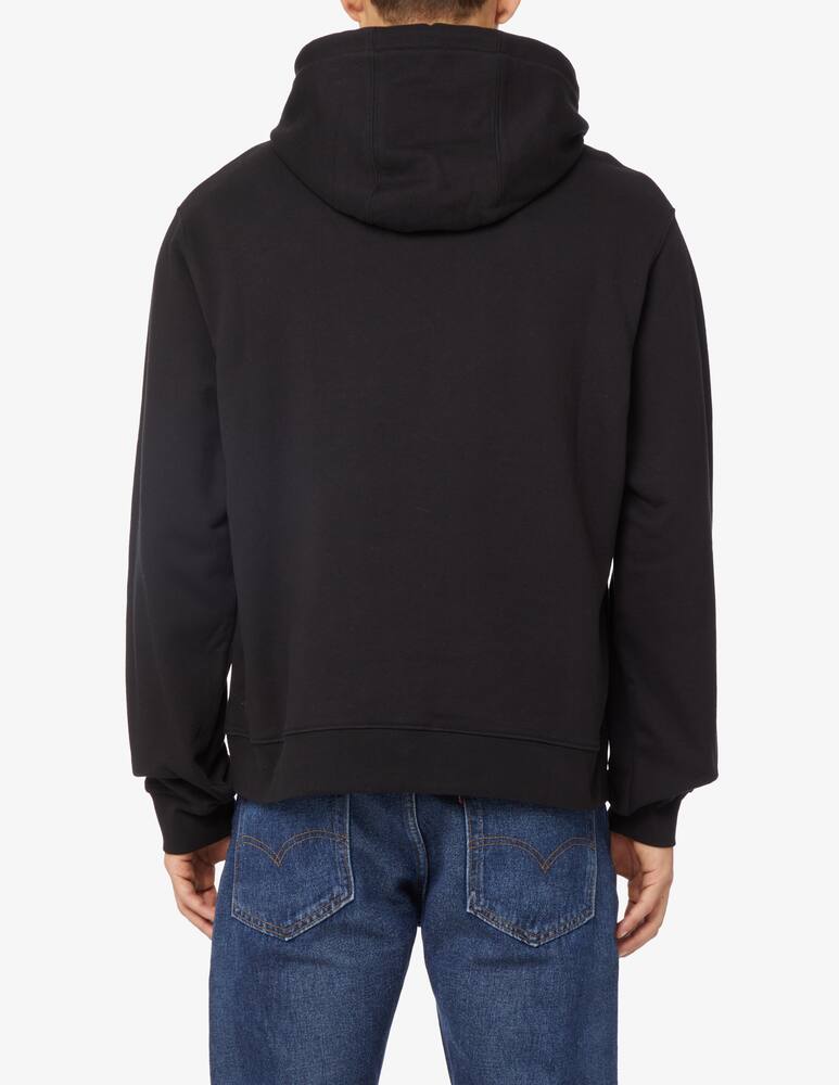 rinascente Trussardi Felpa con cappuccio loghino gommato - Nero