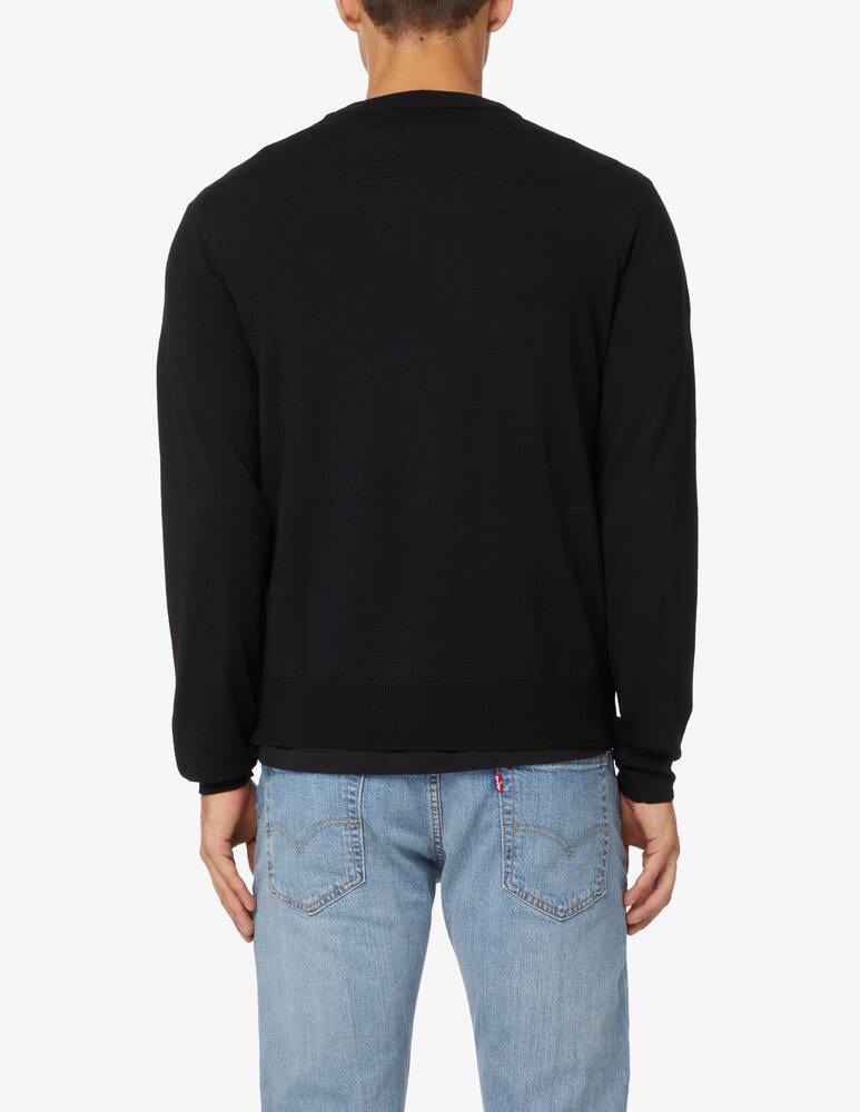 rinascente Trussardi Maglia girocollo loghino gommato - Nero