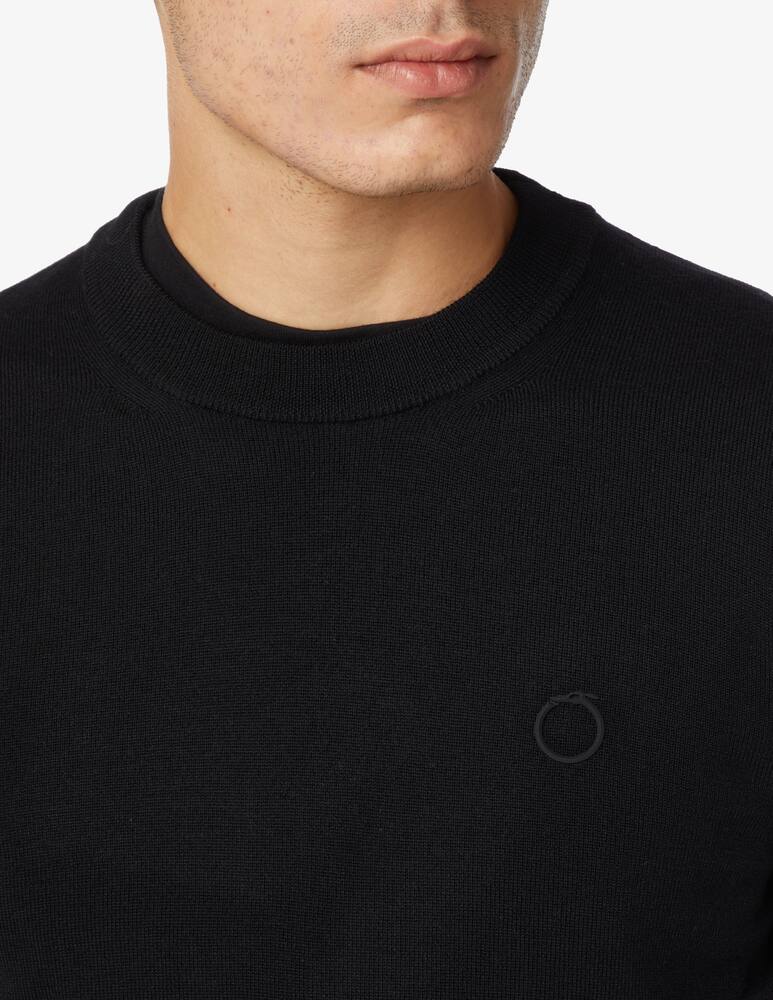 rinascente Trussardi Maglia girocollo loghino gommato - Nero