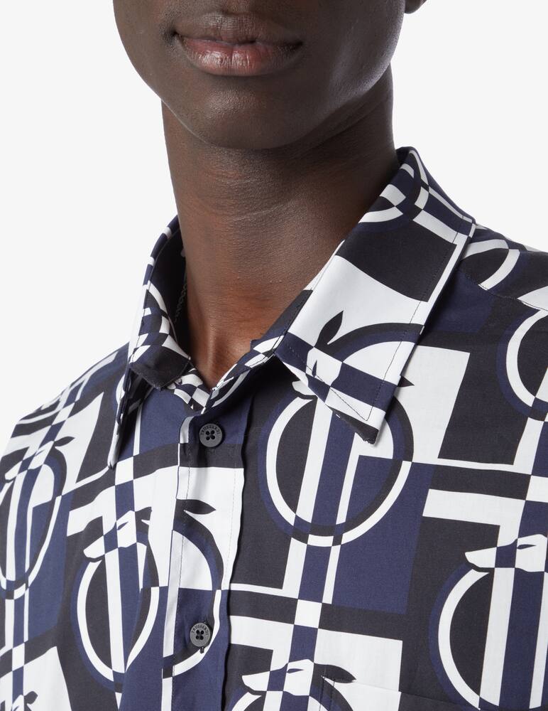 rinascente Trussardi Camicia manica lunga over logo  - Blu