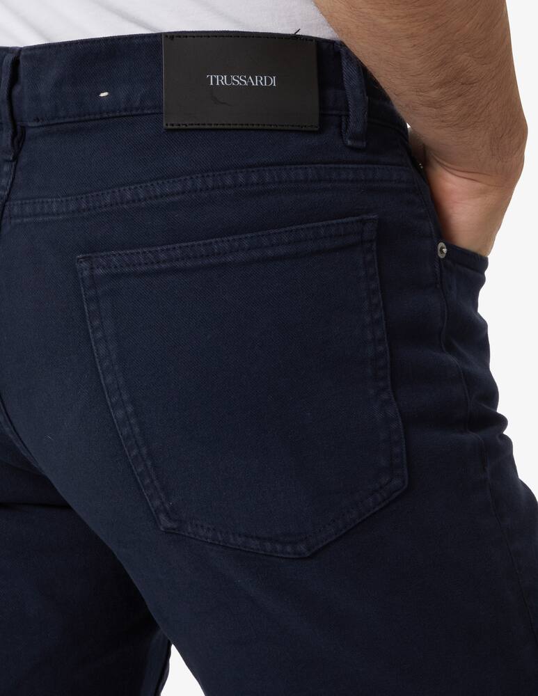 rinascente Trussardi Pantaloni 370 5 tasche 5t wool touch - Blu