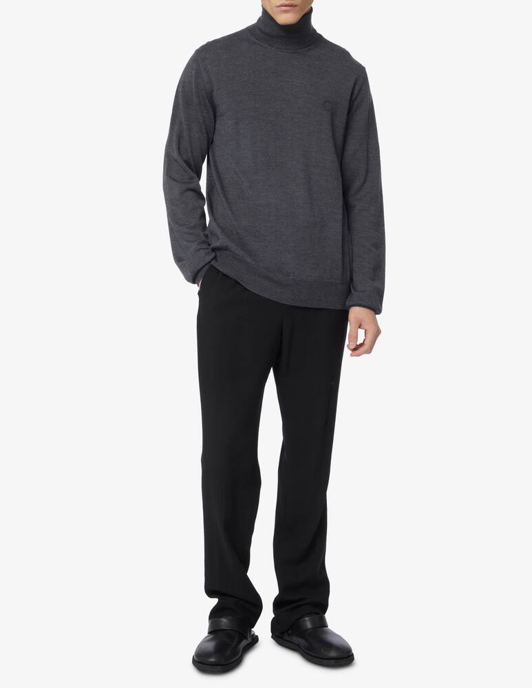 rinascente Trussardi Small rubber logo turtleneck - Grey